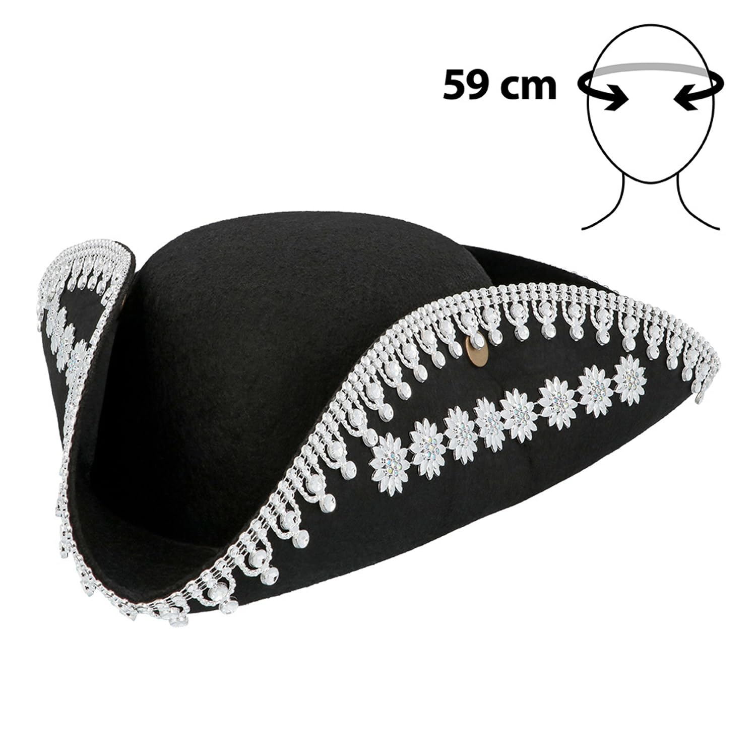 boland-headwear-seraphine-piratenhut-schwarz-59-cm image 2
