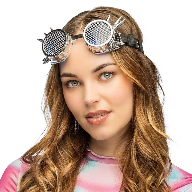 boland-iron-punk-partybrille-silber-spikes-steampunk image 1