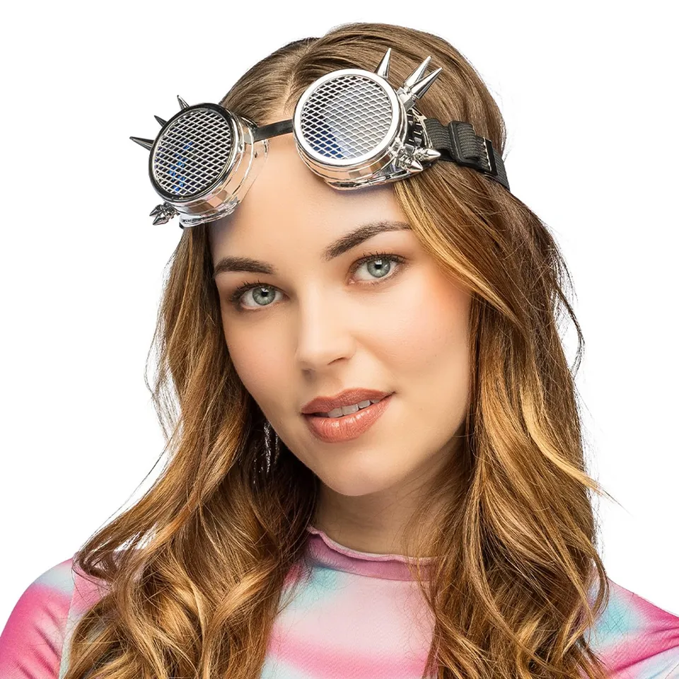 boland-iron-punk-partybrille-silber-spikes-steampunk image 1