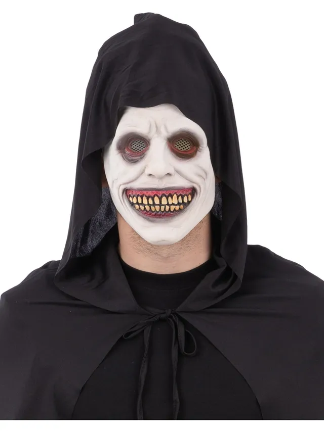 smiffys-makeup-fx-demon-maske-latex-wei-mit-gummiband image 1