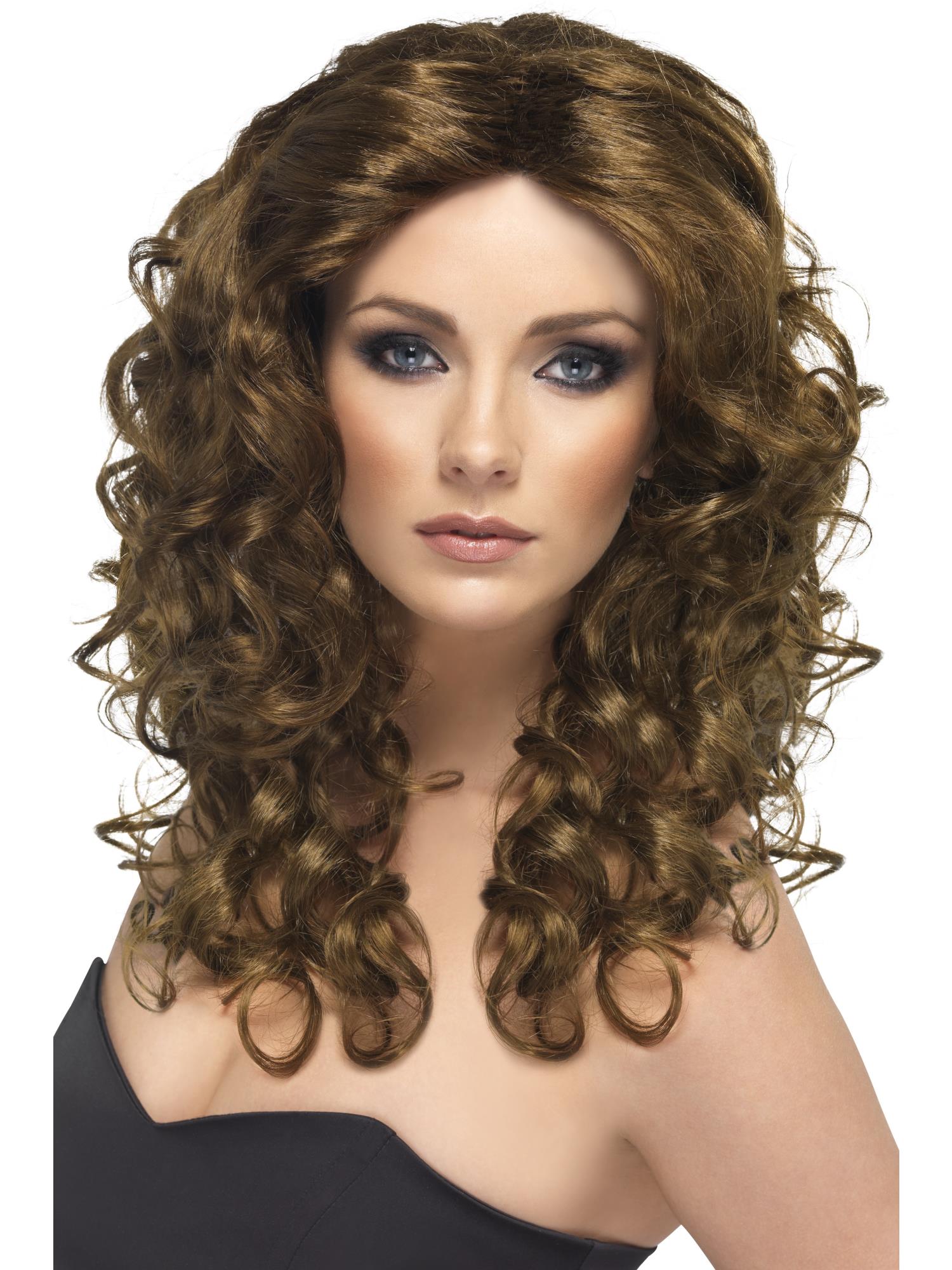 smiffys-fever-glamour-per-cke-lang-lockig-braun image 3