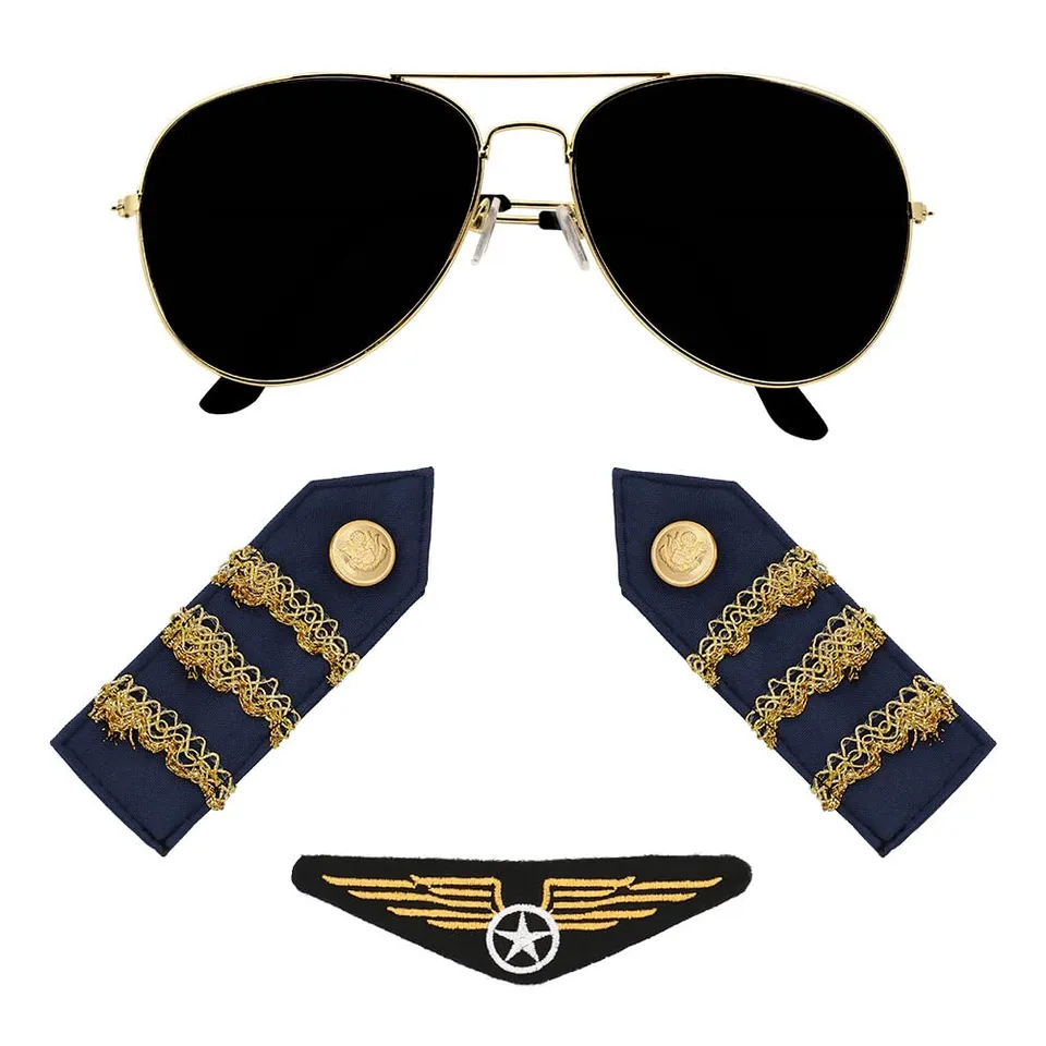 boland-kost-m-set-pilot-brille-brosche-schulterpolster image 1