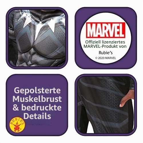 rubie-s-deluxe-black-panther-kost-m-s-overall-mit-maske image 8