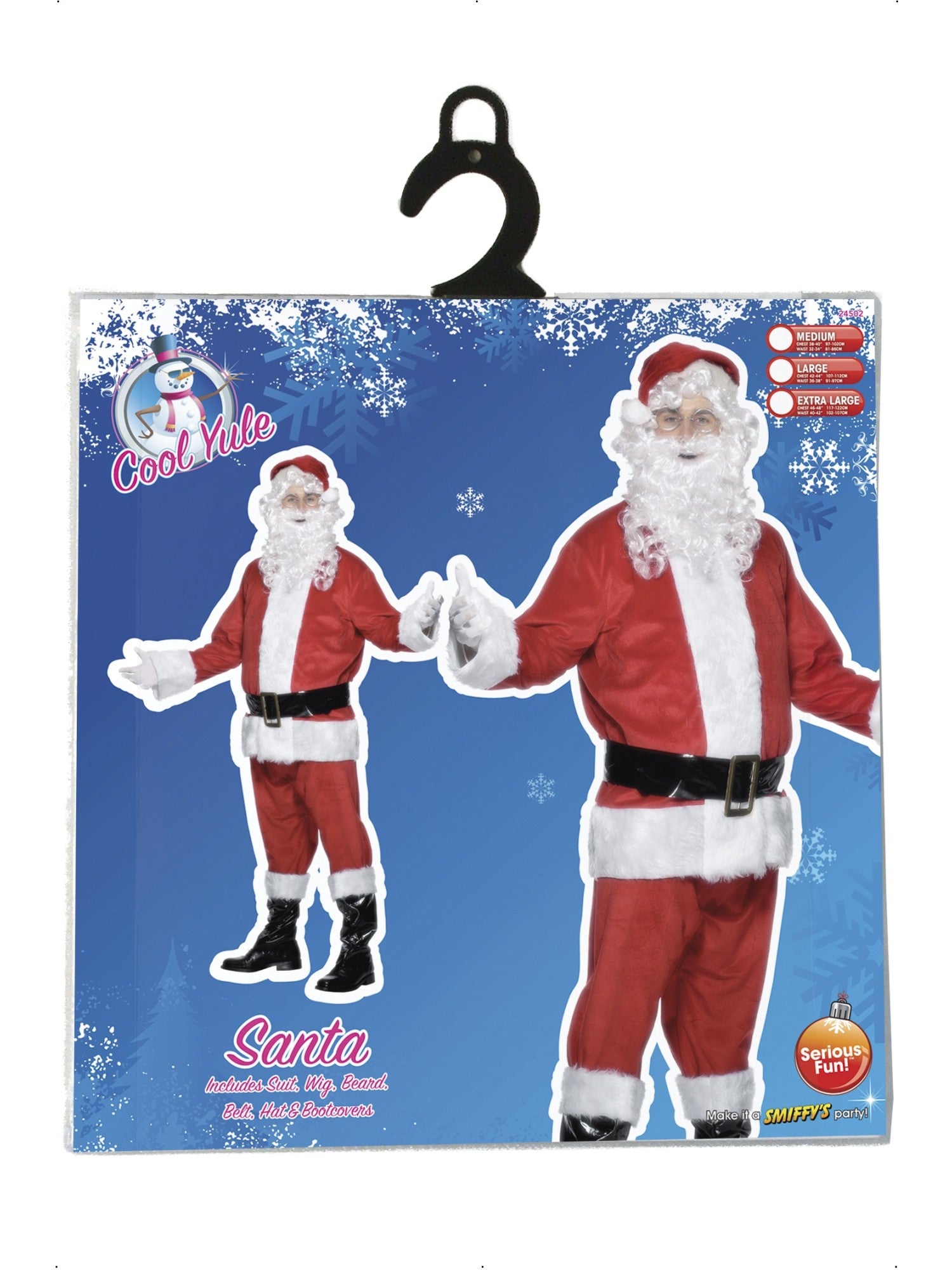 smiffys-fever-deluxe-santa-kost-m-rot-6-teilig-mit-bart image 2