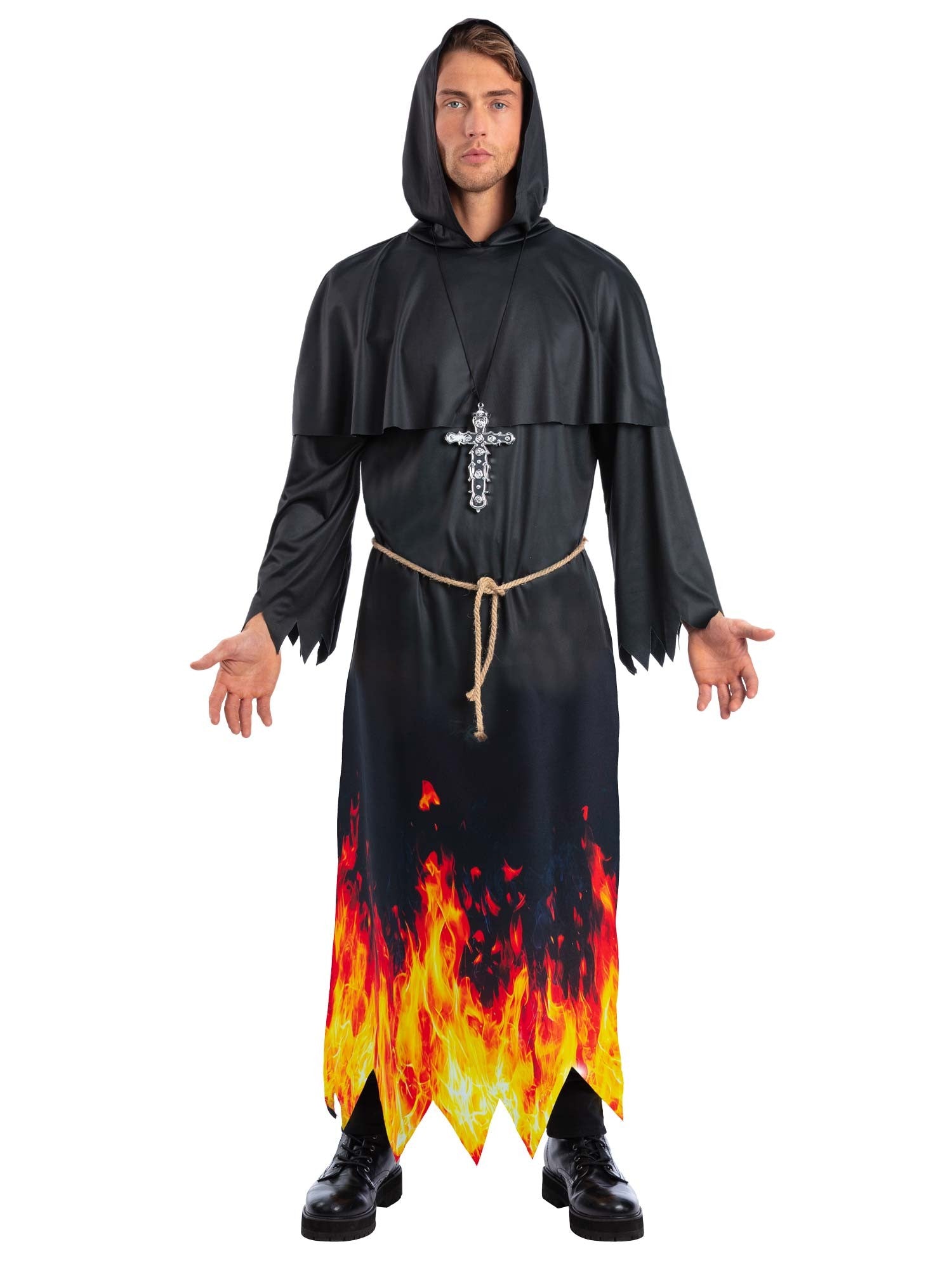 smiffys-fever-burning-priest-kost-m-herren-schwarz-l-xl image 1