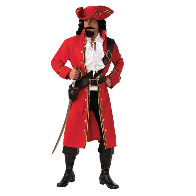 rubie-s-opus-collection-piratenkapit-n-kost-m-herren-rot image 1