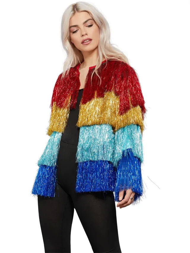 smiffys-fever-tinsel-festival-jacke-rainbow-s-m image 1