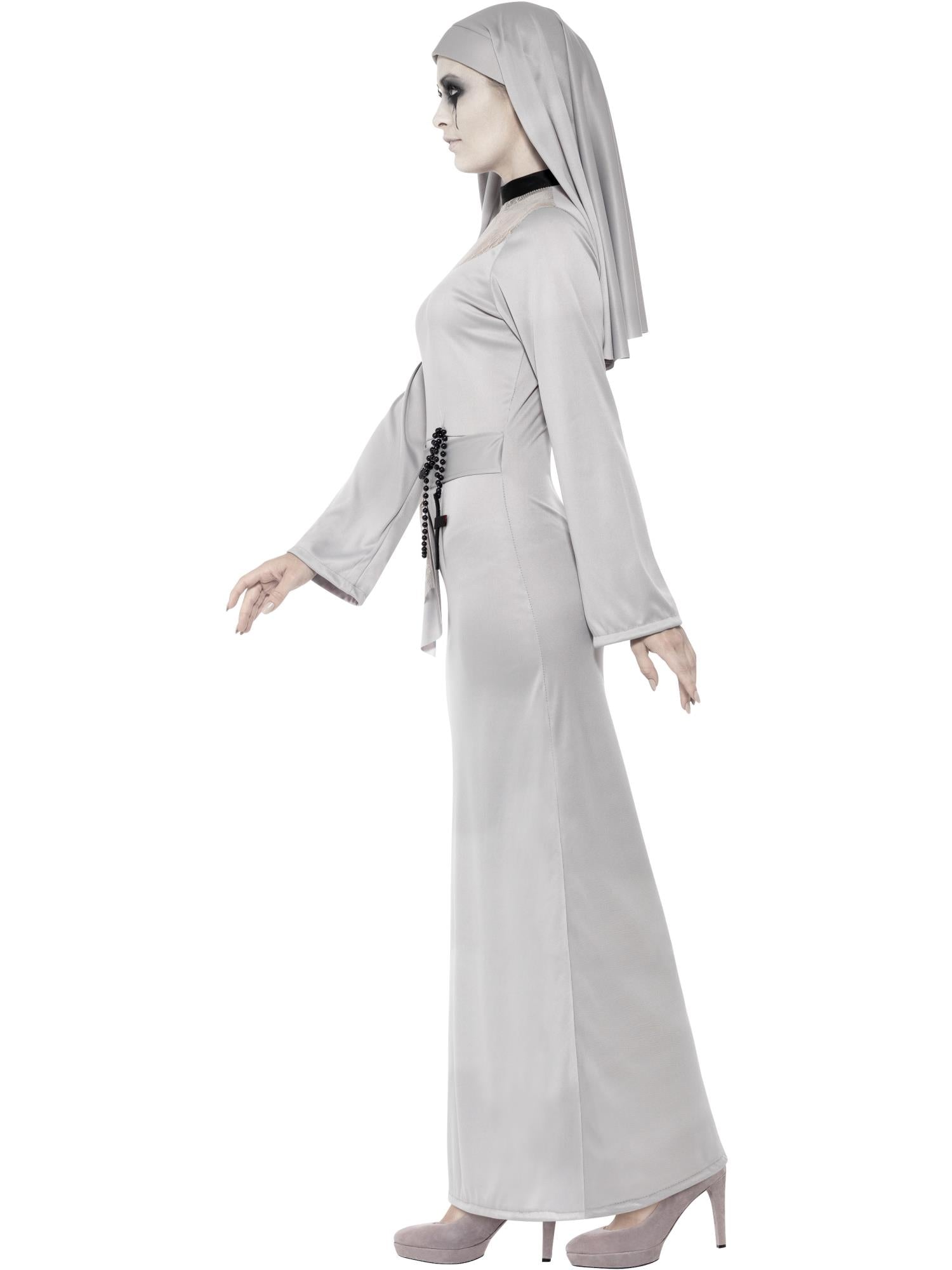 smiffys-fever-gothic-nonnenkost-m-damen-grau-mit-haube image 3