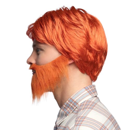 boland-wigs-dude-per-cke-orange-herren-mit-vollbart-kunsthaar image 5