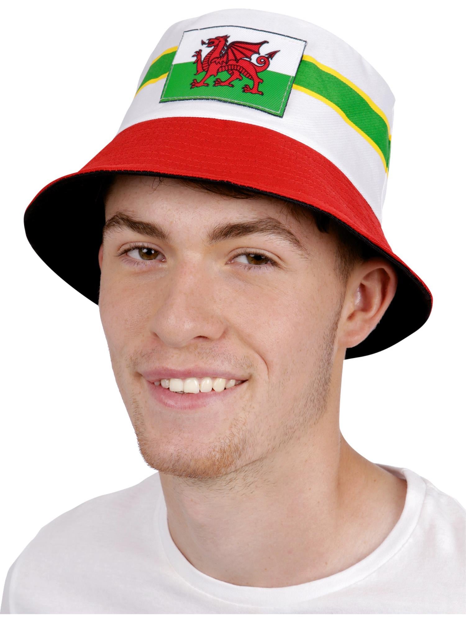 smiffys-fever-welsh-bucket-hat-anglerhut-wales-einheitsgr image 1