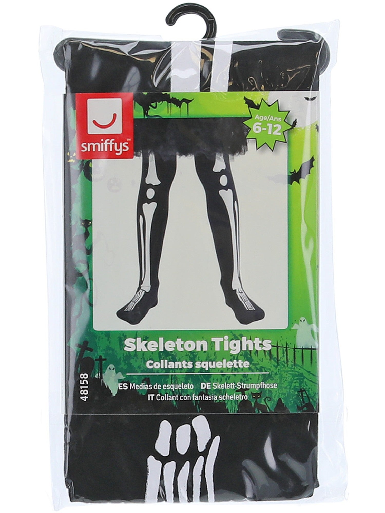 smiffys-fever-skelett-strumpfhose-kinder-6-12 image 2