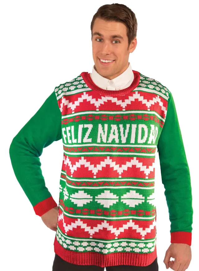 rubie-s-deluxe-feliz-navidad-weihnachtspullover-ugly-sweater image 1