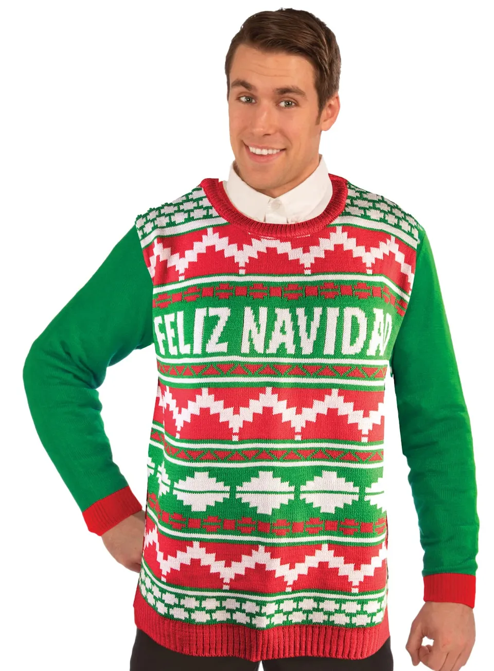 rubie-s-deluxe-feliz-navidad-weihnachtspullover-ugly-sweater image 1