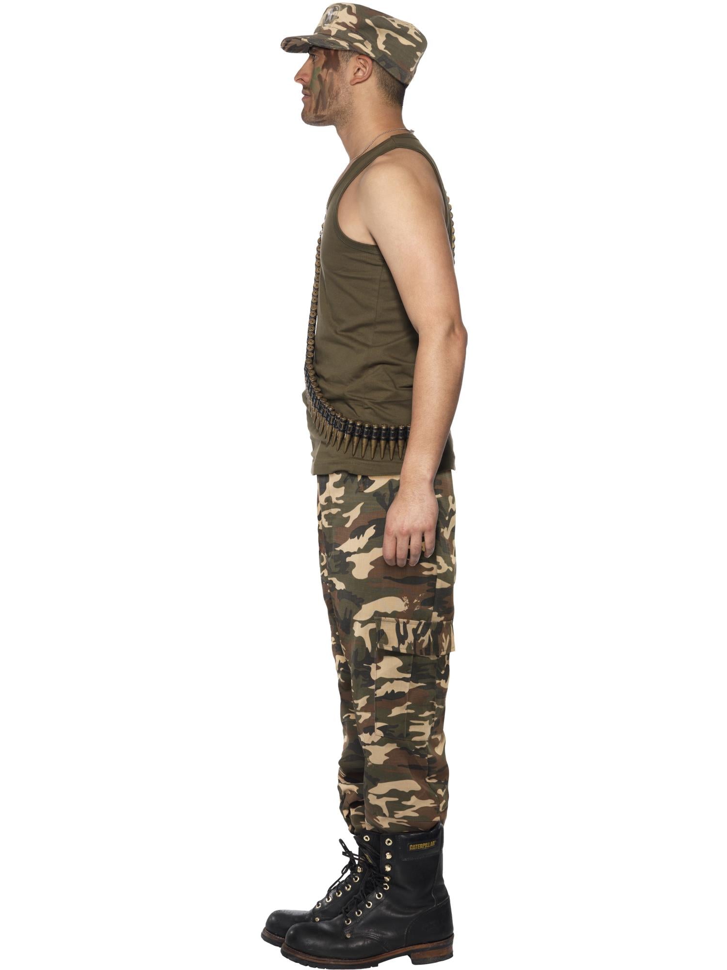smiffys-fever-khaki-camo-deluxe-herrenkost-m-armee-3-tlg image 3