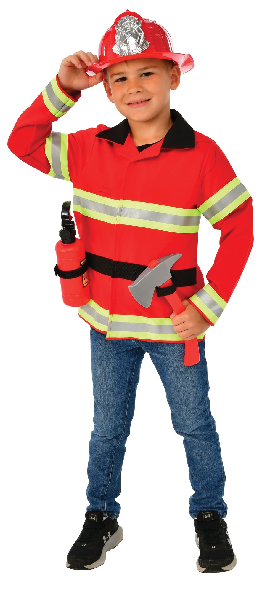 rubies-feuerwehr-kost-m-kinder-set-mit-helm-4-teilig image 1