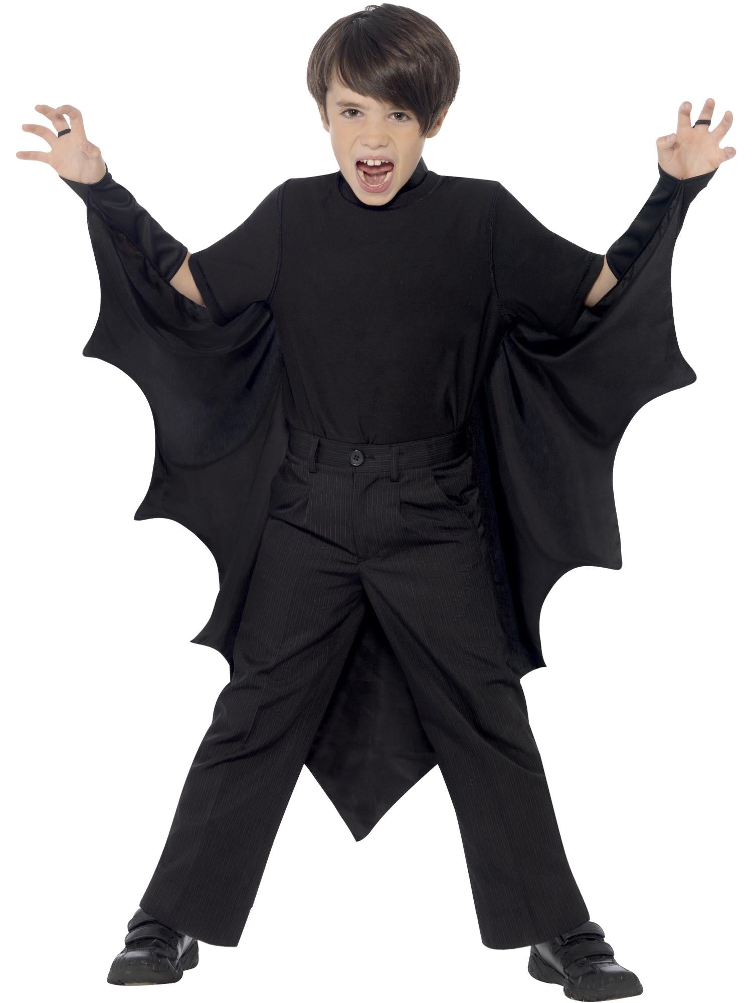 smiffys-fever-vampir-fledermaus-fl-gel-kinder-schwarz image 2