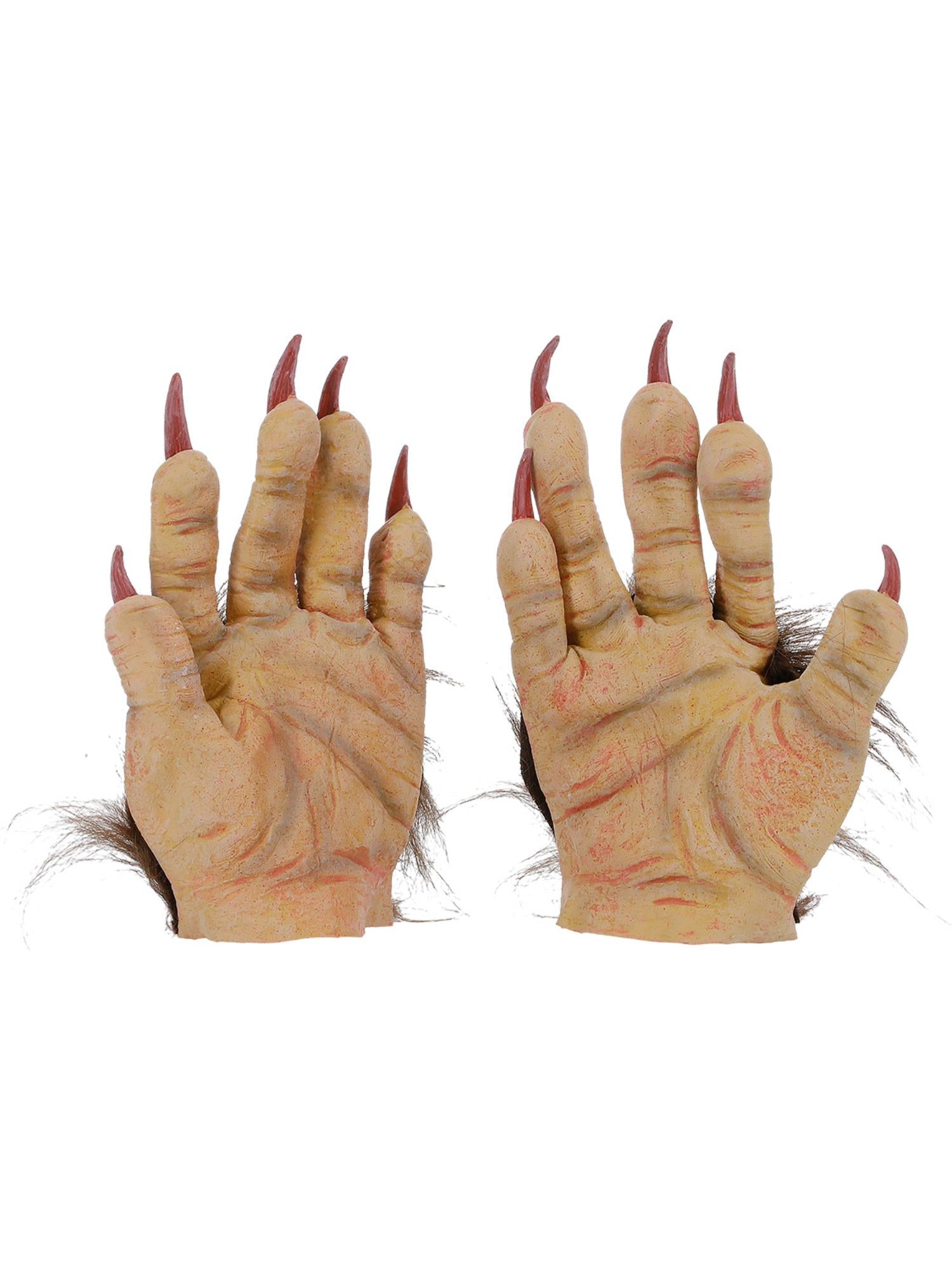 smiffys-fever-krampus-handschuhe-braun-latex image 2
