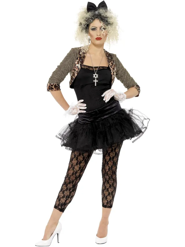 smiffys-fever-80s-wild-child-kost-m-damen-schwarz-6-tlg image 1