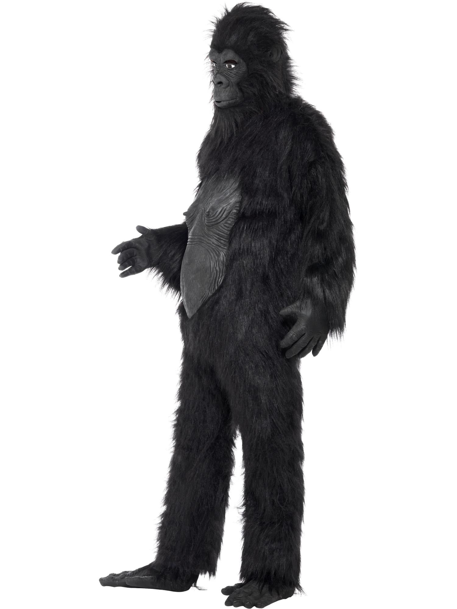 smiffys-fever-deluxe-gorilla-kost-m-herren-schwarz-mit-maske image 3