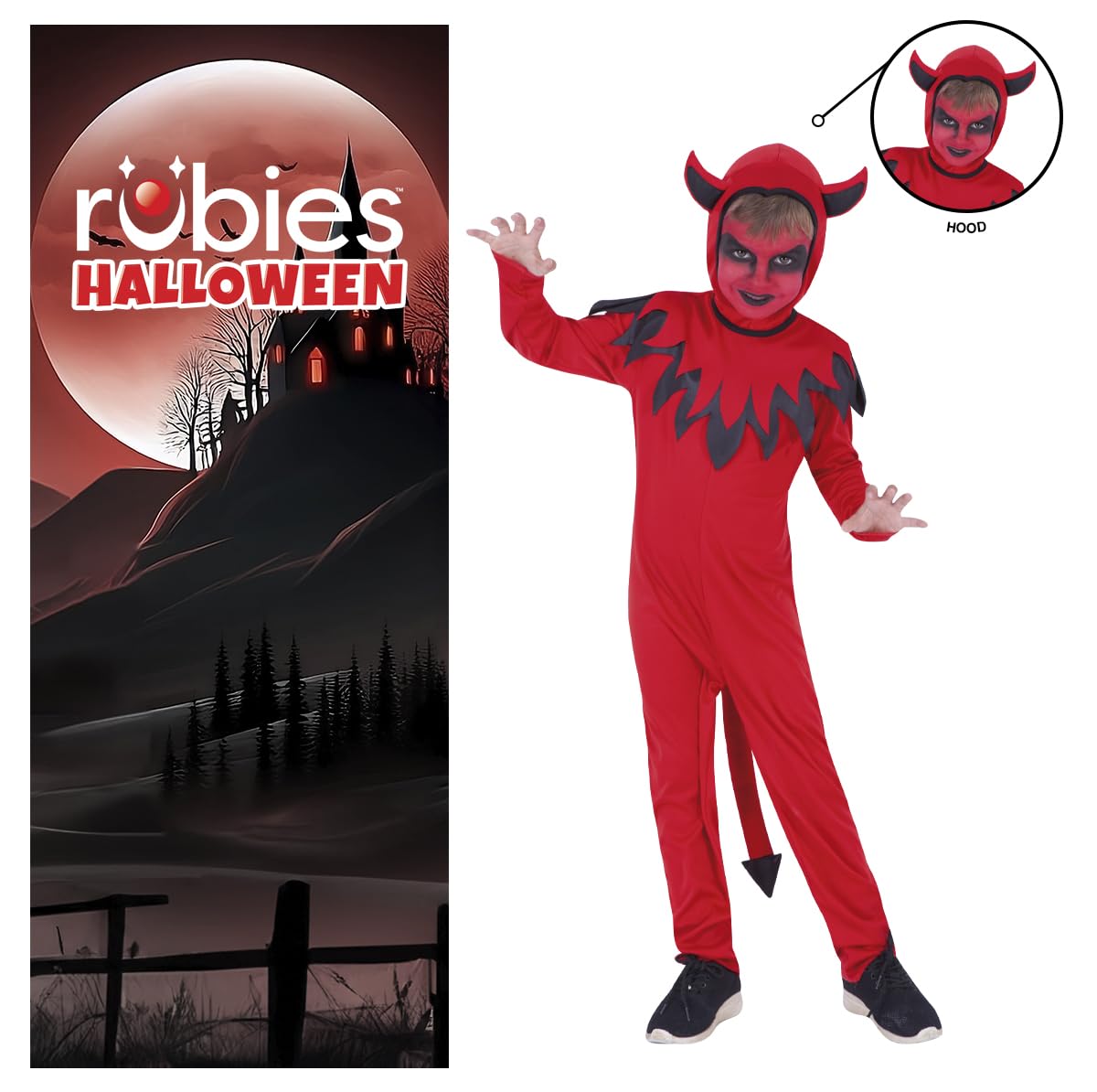 rubie-s-deluxe-teufel-kost-m-kinder-rot-jumpsuit-h-rner image 3