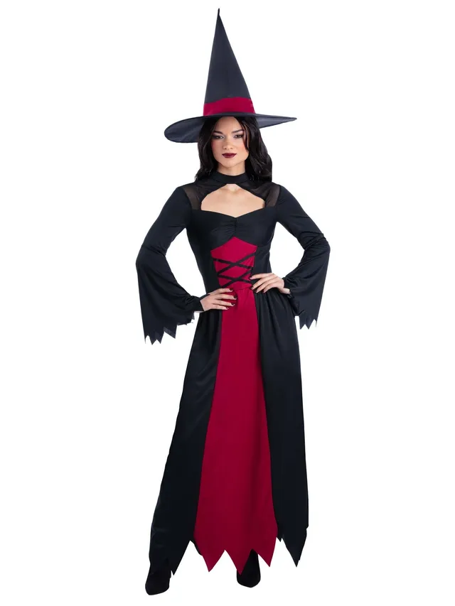 smiffys-fever-bewitched-hexenkost-m-rot-schwarz-m-damen image 1