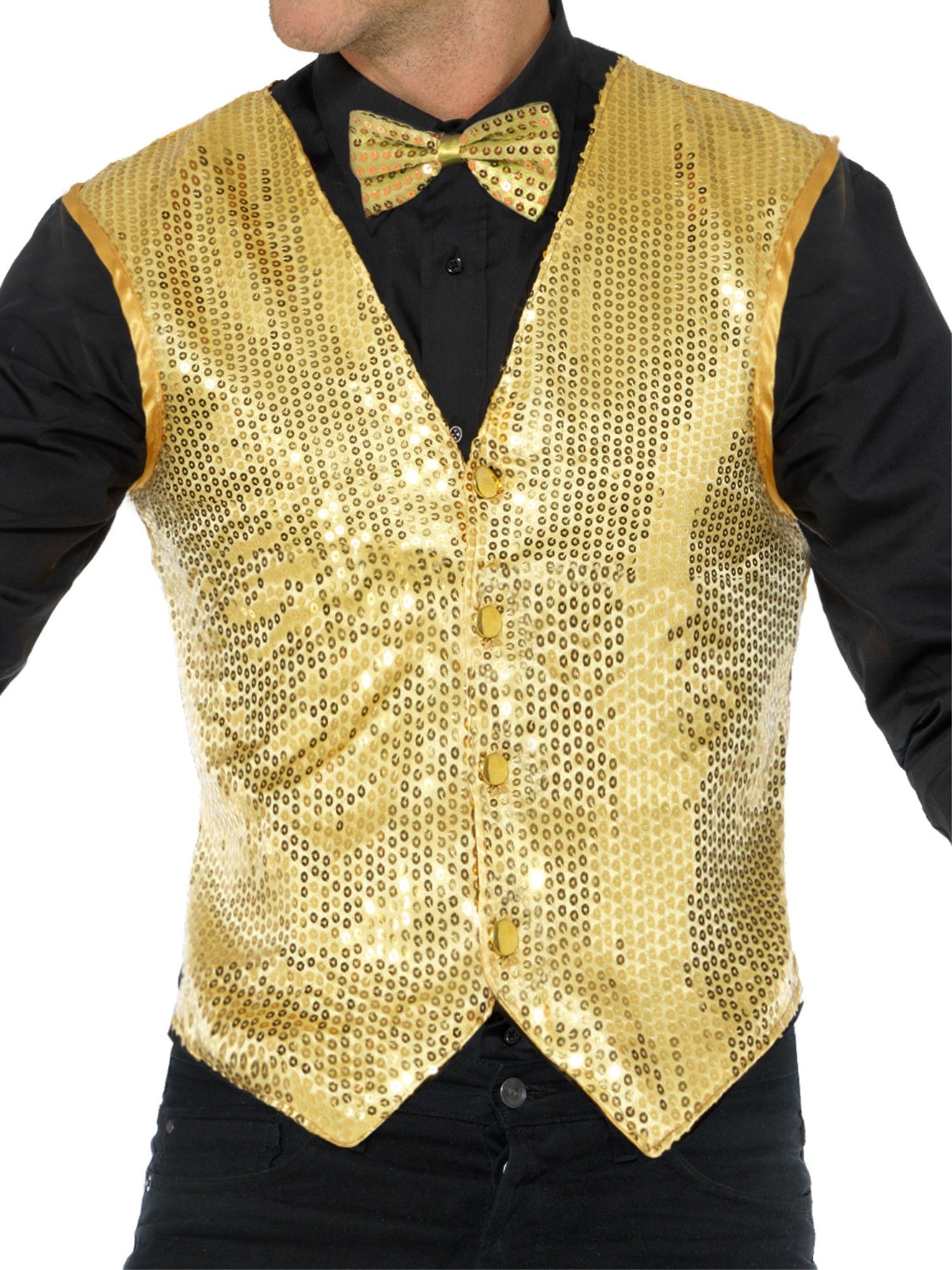 smiffys-fever-pailletten-weste-herren-gold-mit-kn-pfen image 4