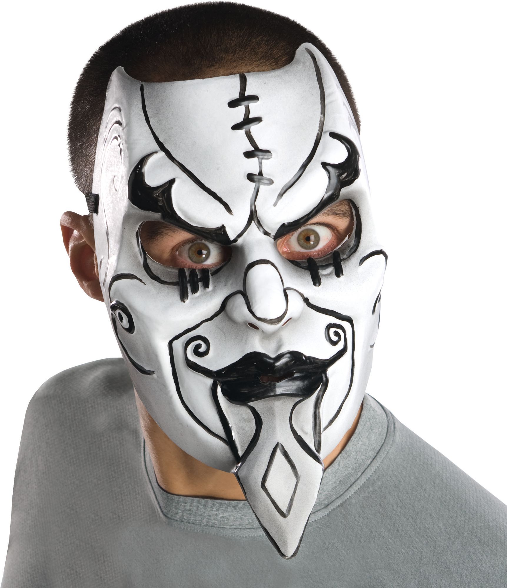 rubies-tragedie-maske-pvc-wei-schwarz-spitzes-kinn image 1
