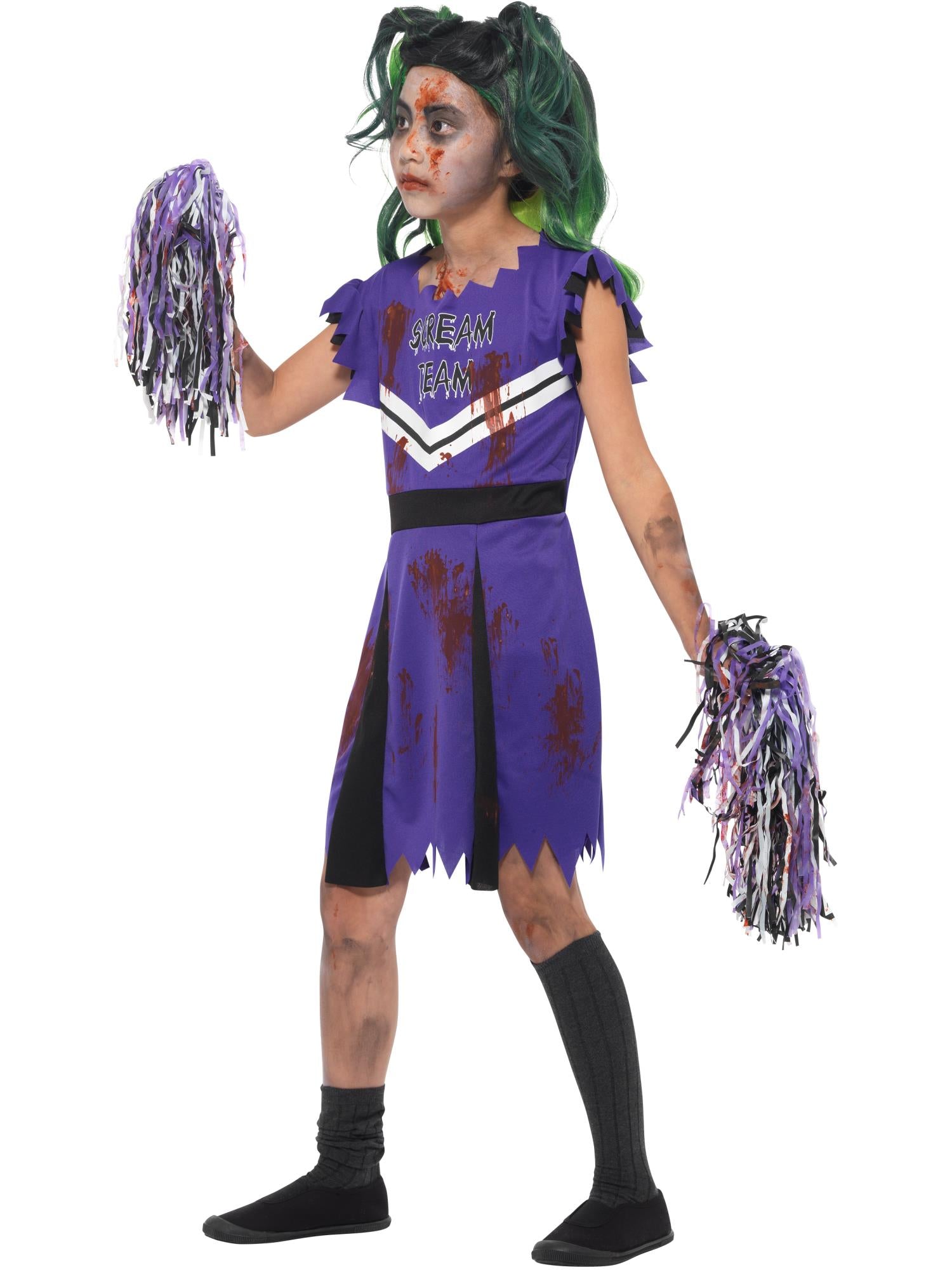 smiffys-fever-dark-cheerleader-kinderkost-m-m-7-9-jahre-lila image 2