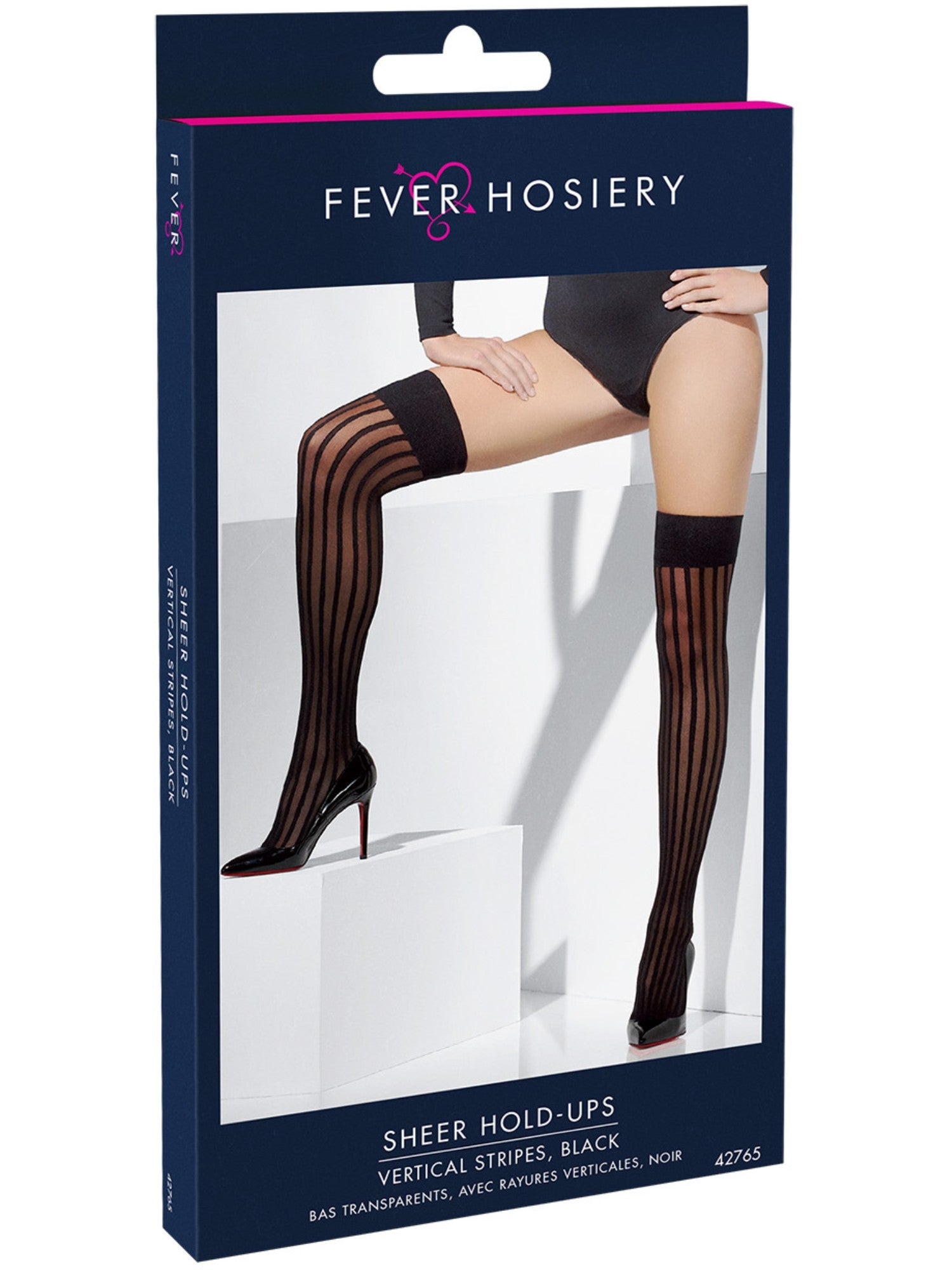 fever-hold-ups-schwarz-mit-streifen-damen-str-mpfe image 3