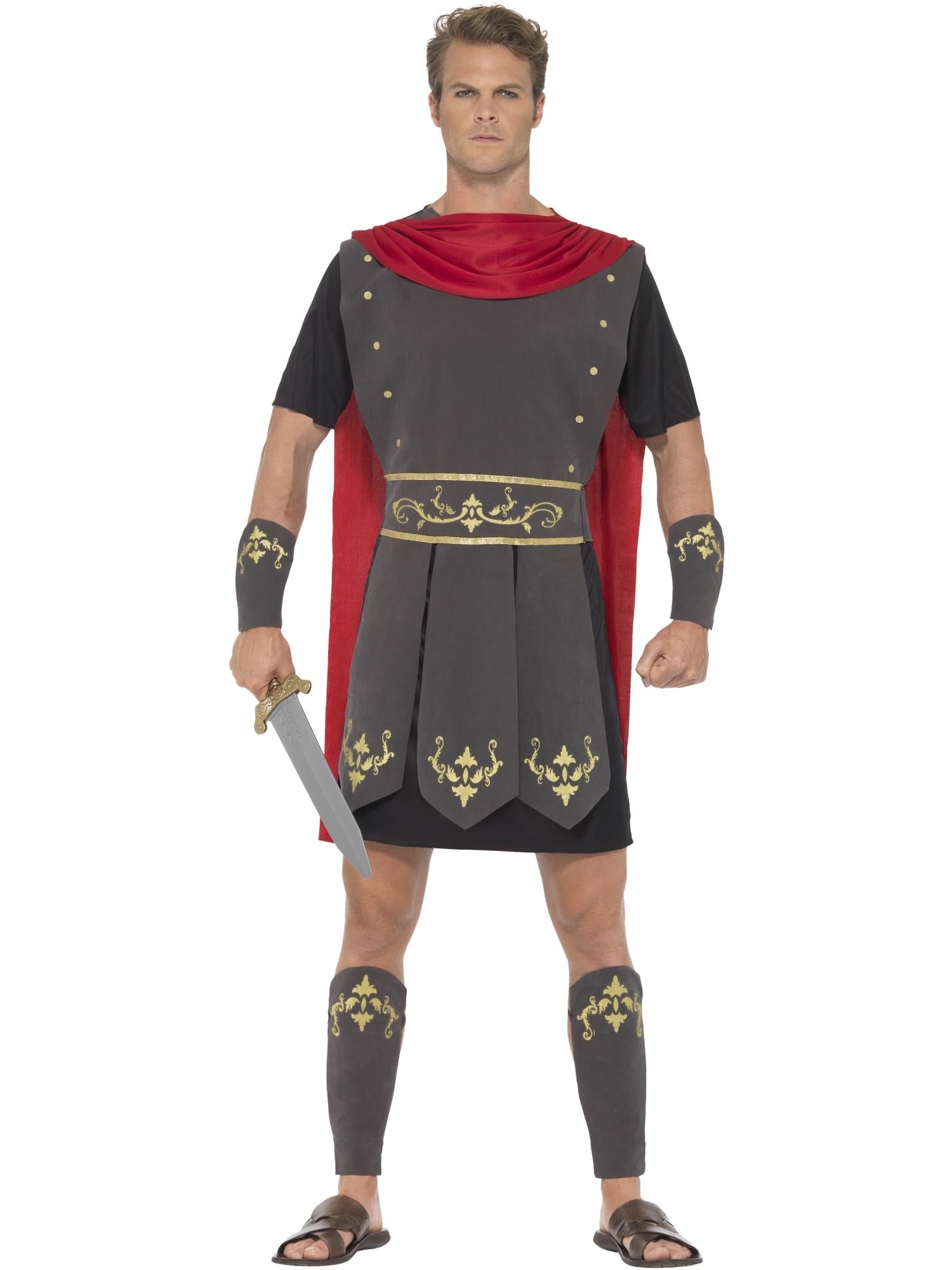 smiffys-fever-gladiator-kost-m-herren-tunika-mit-umhang-m image 1