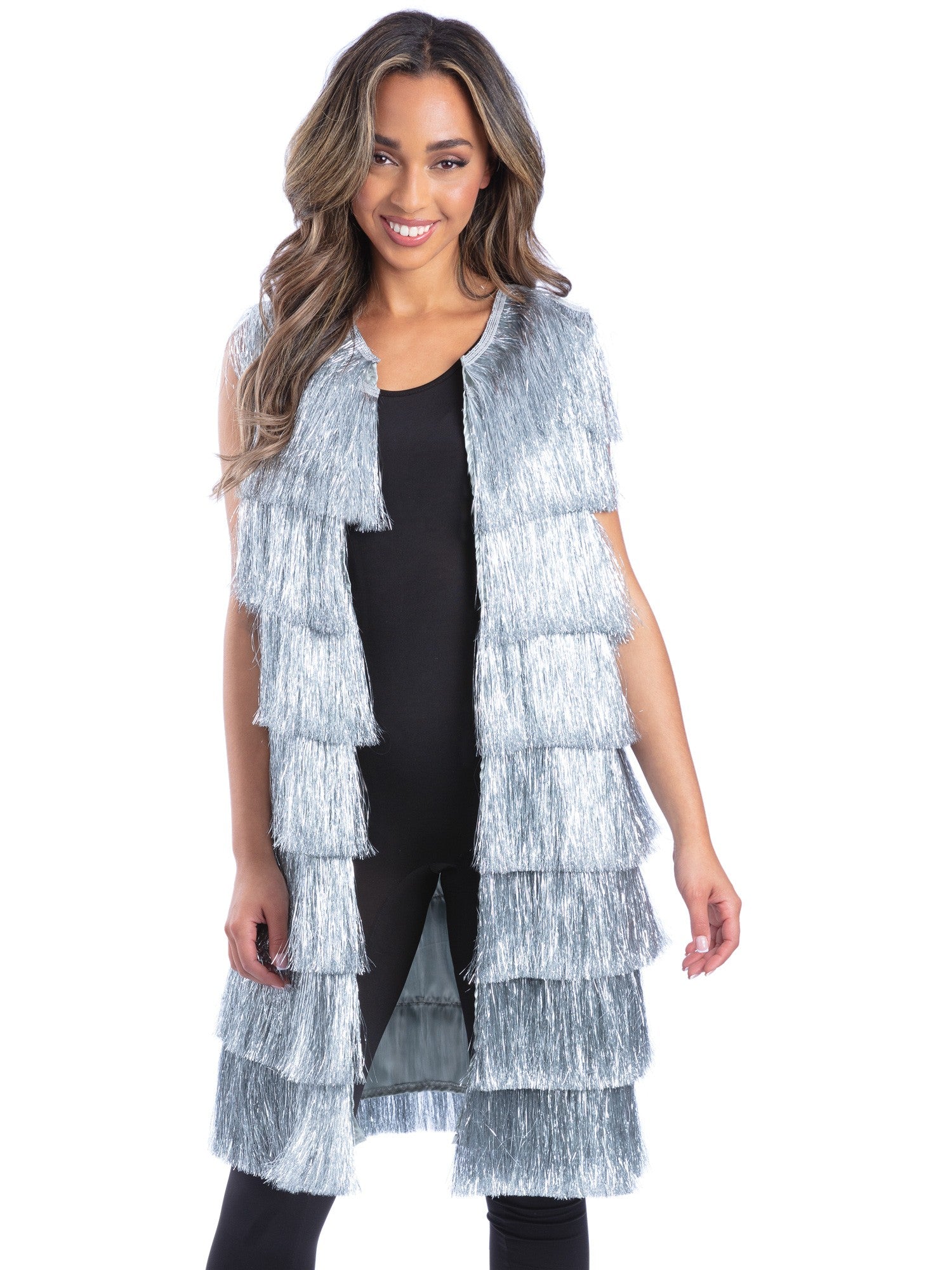 smiffys-fever-tinsel-festival-weste-silber-s-m-glitzernd image 1
