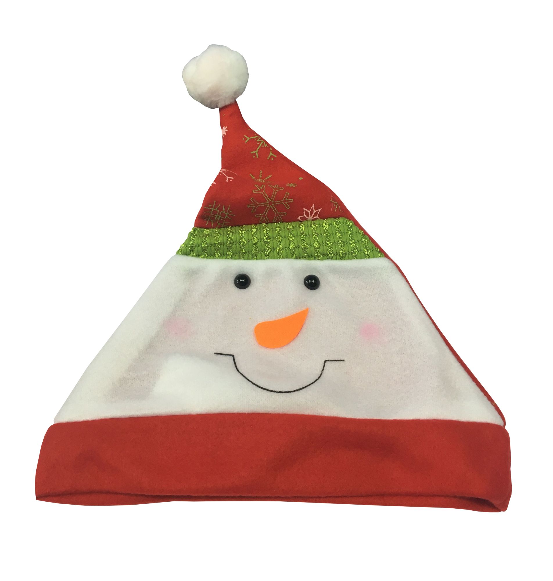 rubies-schneemann-m-tze-weihnachten-rot-mit-bommel image 1