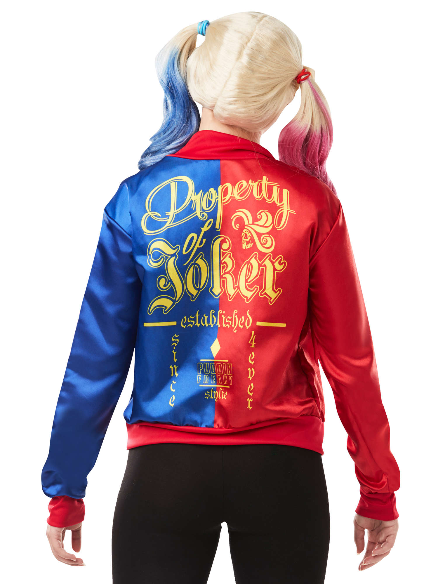 rubies-harley-quinn-kost-m-set-jacke-top-rosa-blau image 3