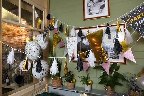 boland-decorations-quasten-girlande-party-time-3-m-gold image 8