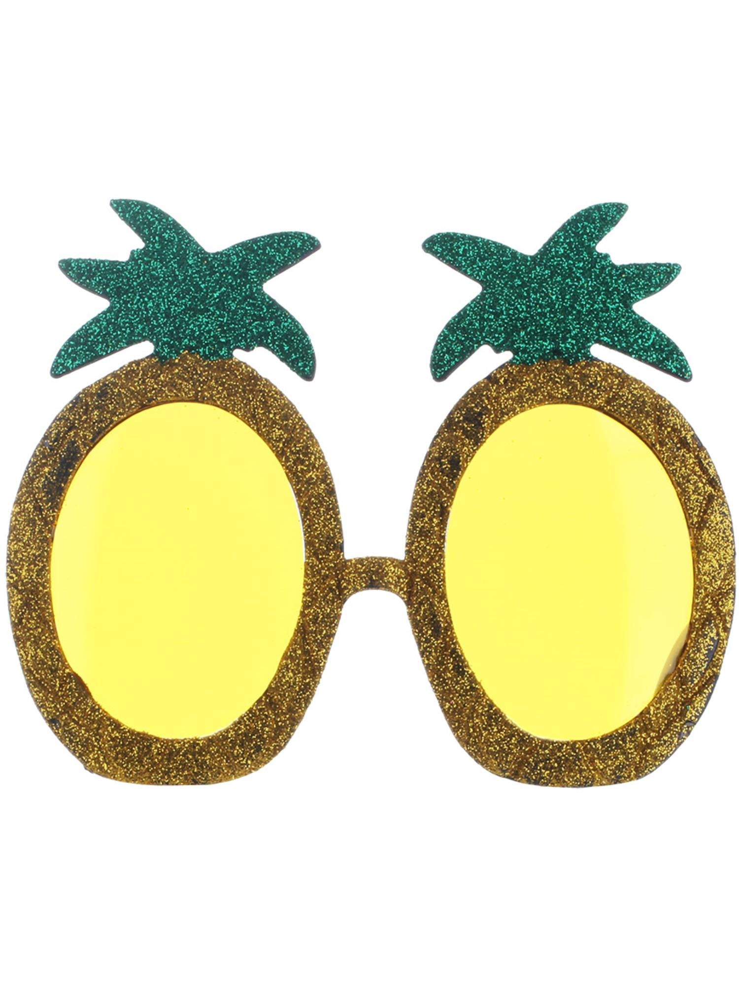 smiffys-makeup-fx-ananas-glitzer-partybrille-gelb image 2