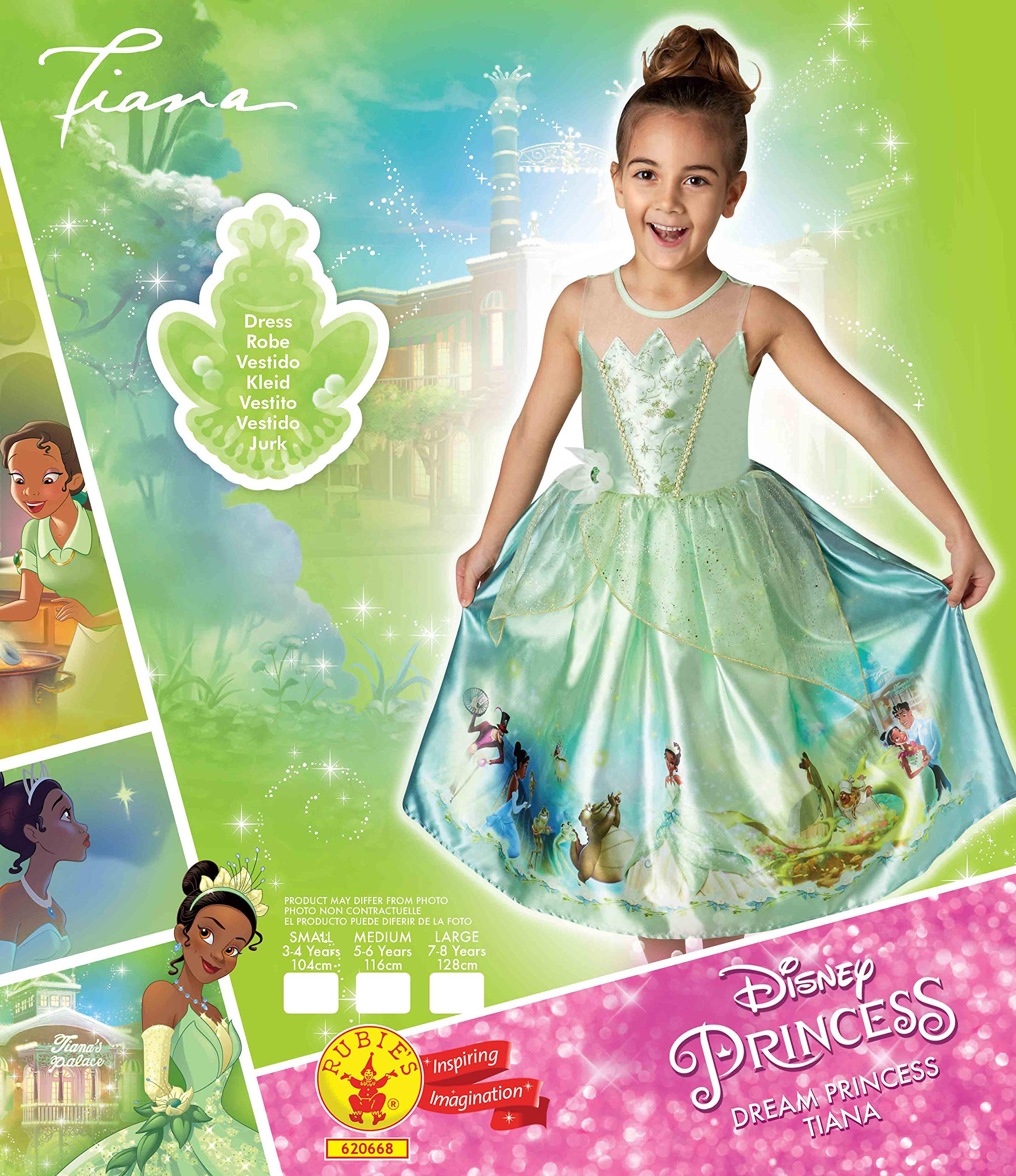 rubie-s-deluxe-tiana-kost-m-kinder-prinzessin-gr-n image 2