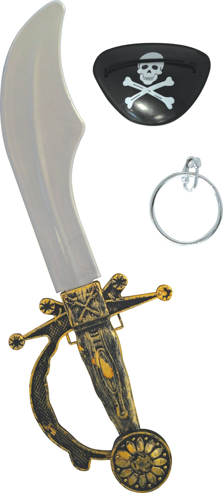 rubies-pirat-s-bel-set-kinder-augenklappe-ohrring-33cm image 1