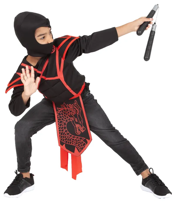 rubie-s-deluxe-ninja-kost-m-kinder-5-8-jahre-schwarz image 1