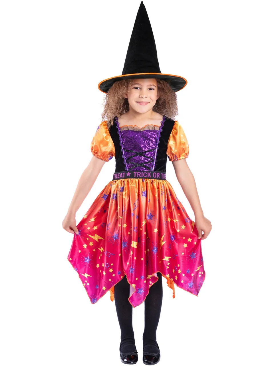smiffys-fever-mond-sterne-hexenkost-m-kinder-l-orange-10-12-j image 1