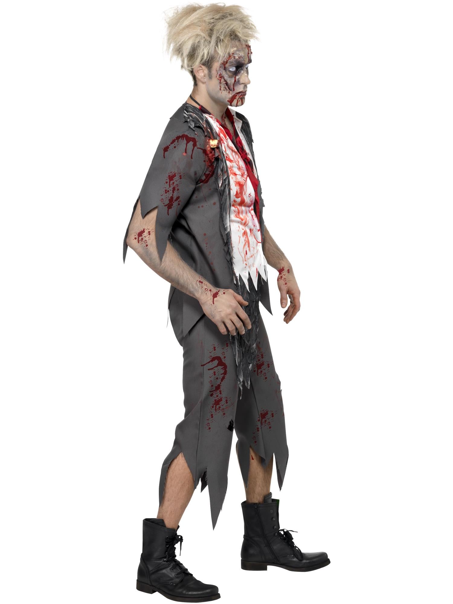 smiffys-fever-zombie-schoolboy-kost-m-herren-l-grau-blutig image 3