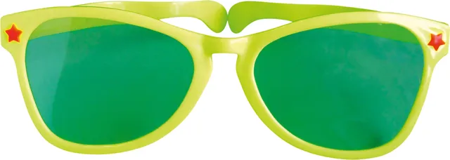 rubies-riesenbrille-gelb-neon-sterne-partybrille image 1