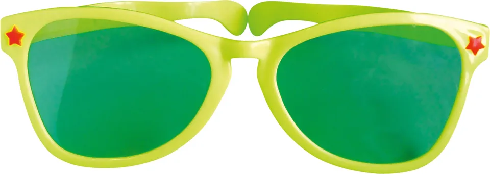 rubies-riesenbrille-gelb-neon-sterne-partybrille image 1