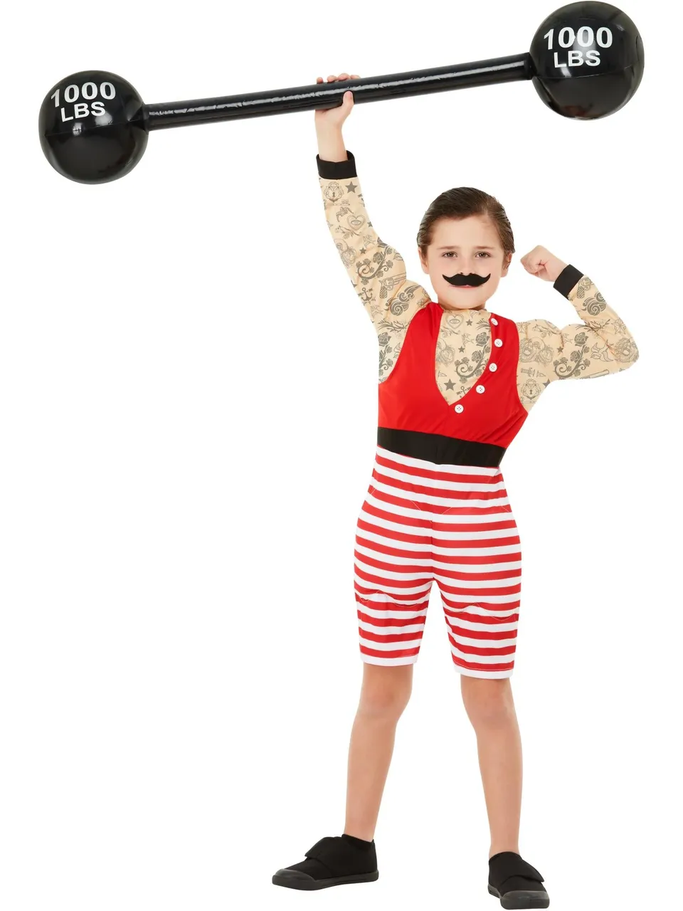 smiffys-strong-boy-zirkus-kost-m-jungen-gr-l-mit-schnurrbart image 1