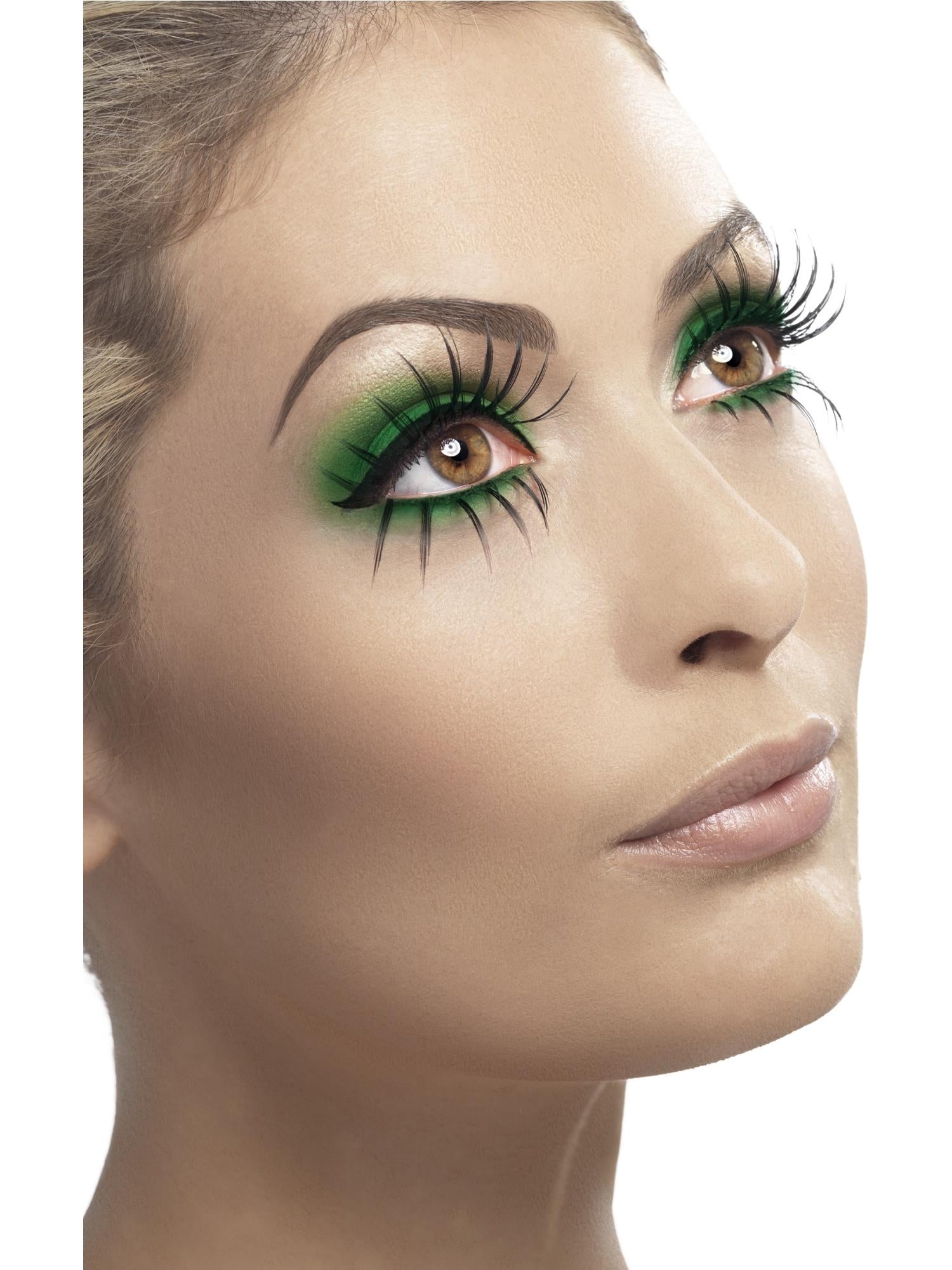 smiffys-fever-wimpern-set-lang-schwarz-ober-unten-kleber image 1