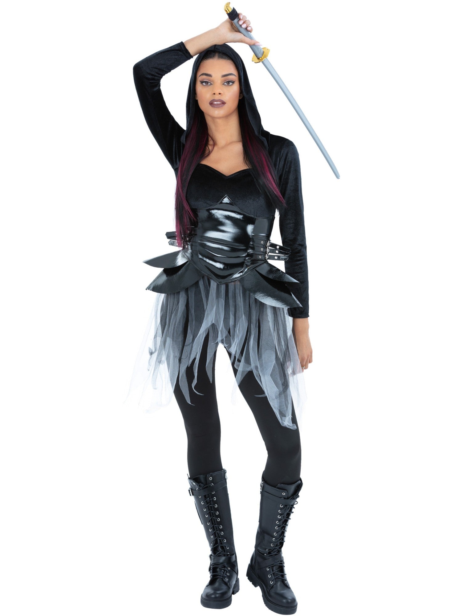 smiffys-fever-dark-warrior-damenkost-m-schwarz-gr-m image 4