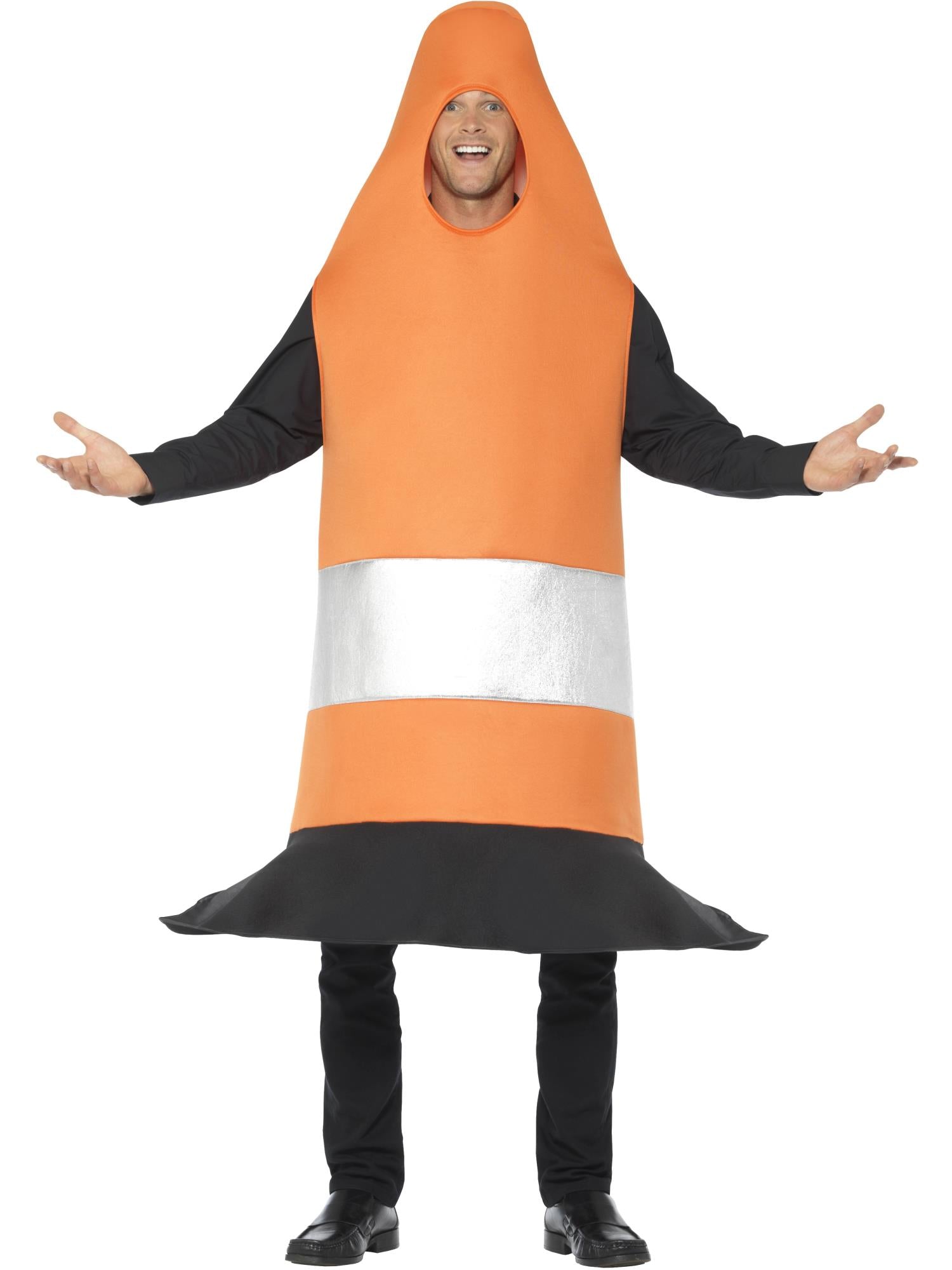 smiffys-fever-verkehrsh-tchen-kost-m-orange-unisex-pylone image 1
