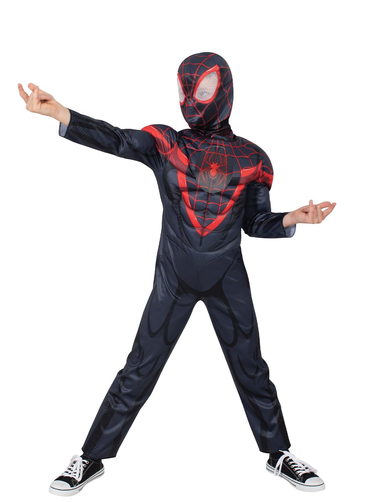 rubie-s-spider-man-miles-morales-kinderkost-m-3-4-j-rot-schwarz image 1
