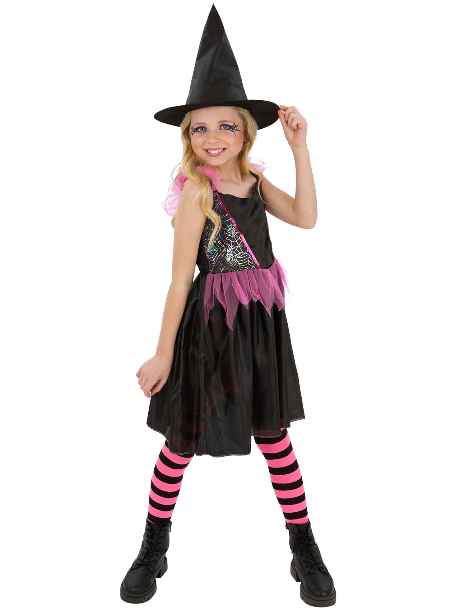 smiffys-fever-rainbow-hexe-kost-m-schwarz-7-9-jahre image 4