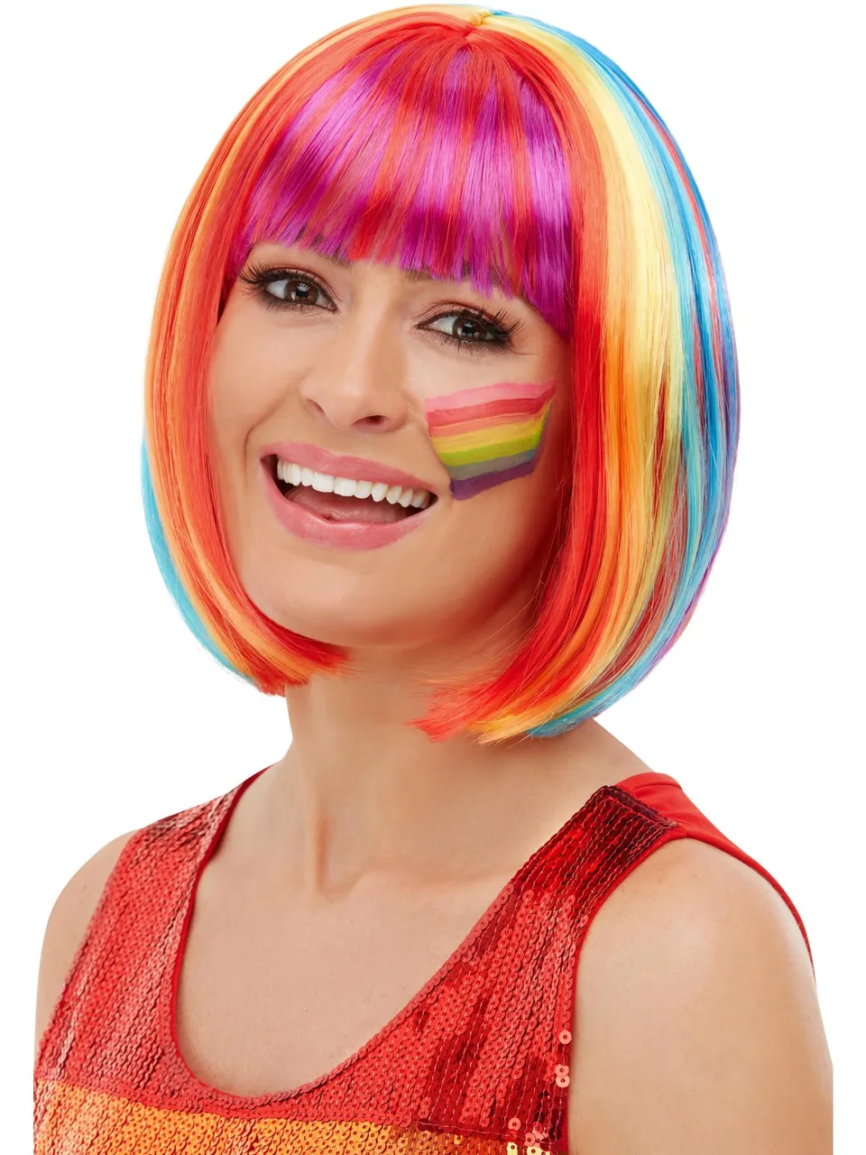 smiffys-fever-rainbow-bob-per-cke-bunt-einheitsgr-e image 1