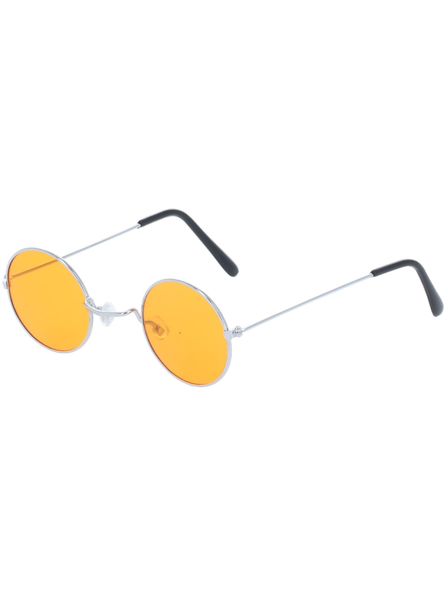 smiffys-fever-hippie-brille-orange-rund-metall-60er image 4